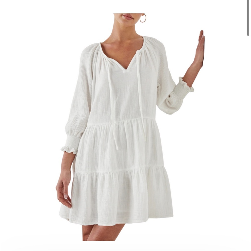 White Tiered Dress